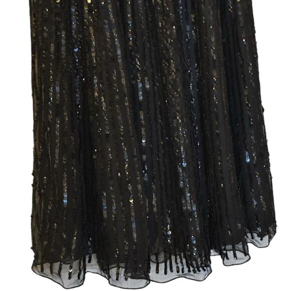 NWT LARA Black Sequin Midi Dress Style 29347 | Size 6 Cocktail Formal - Picture 7 of 13